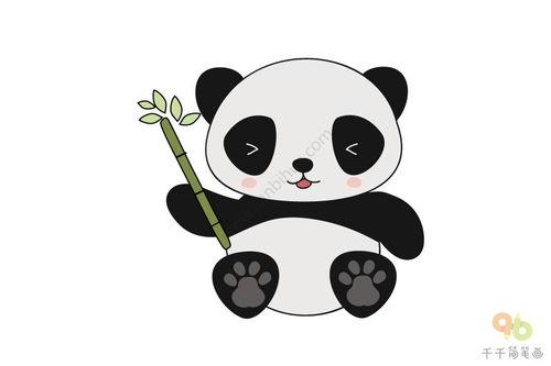 熊猫简笔画图片大全可爱